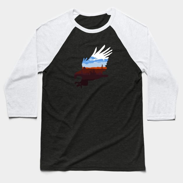 Eagle Highway Baseball T-Shirt by LordNeckbeard